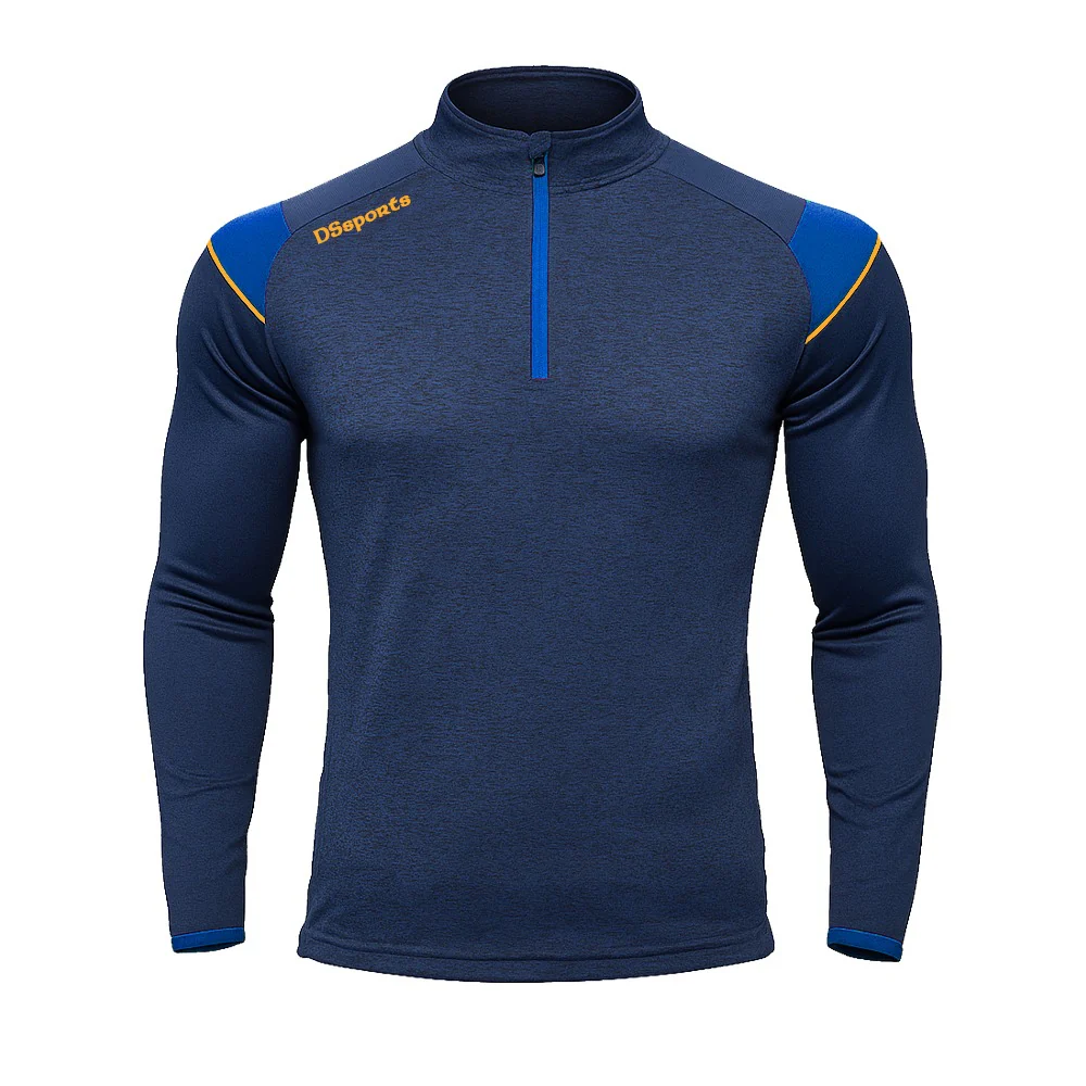 Challenger Performance Half Zip - Navy / Blue / Amber - Image 3