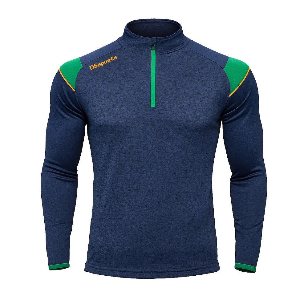 Challenger Performance Half Zip - Navy / Green / Amber - Image 3