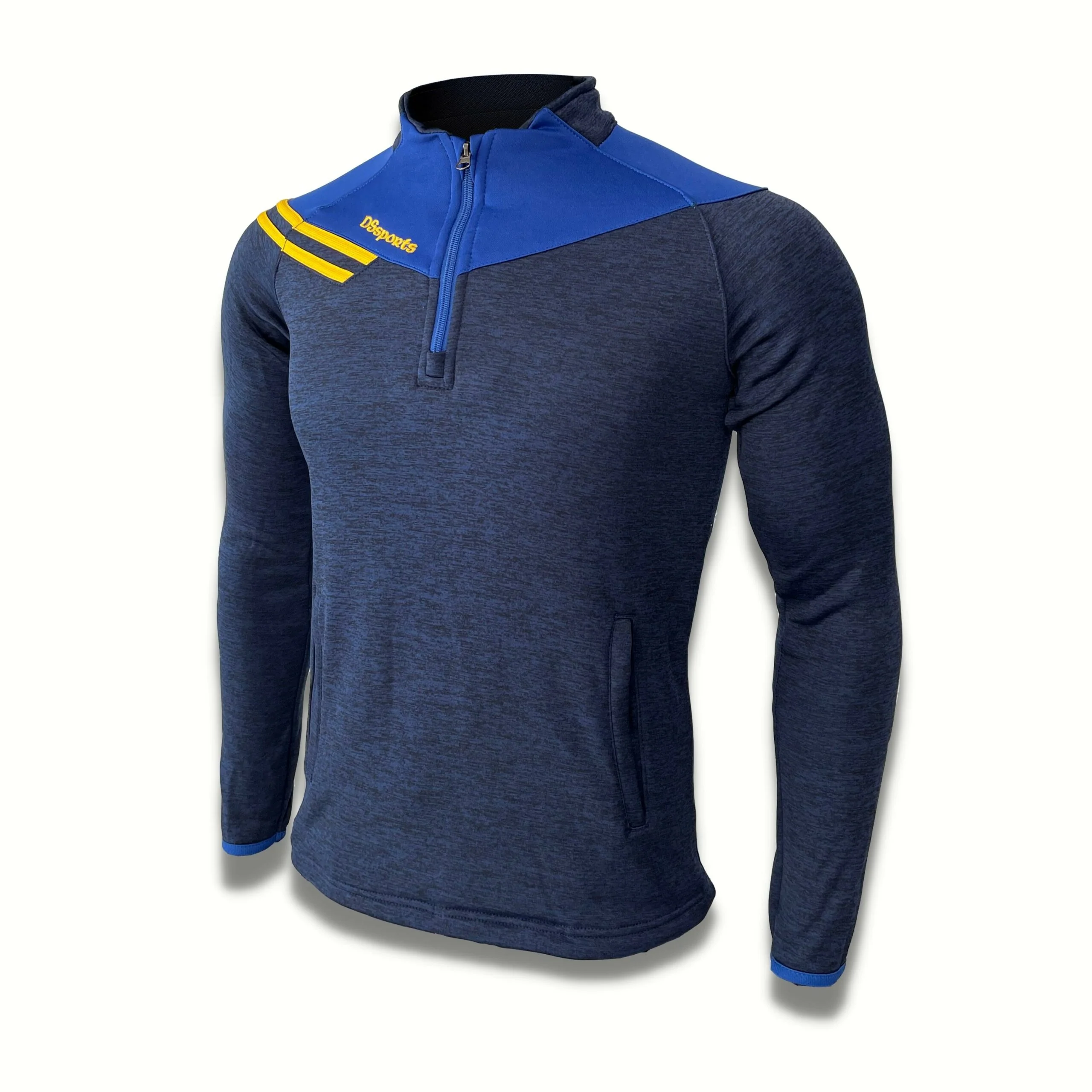 Razor Half Zip - Navy Melange / Royal / Amber - Image 3