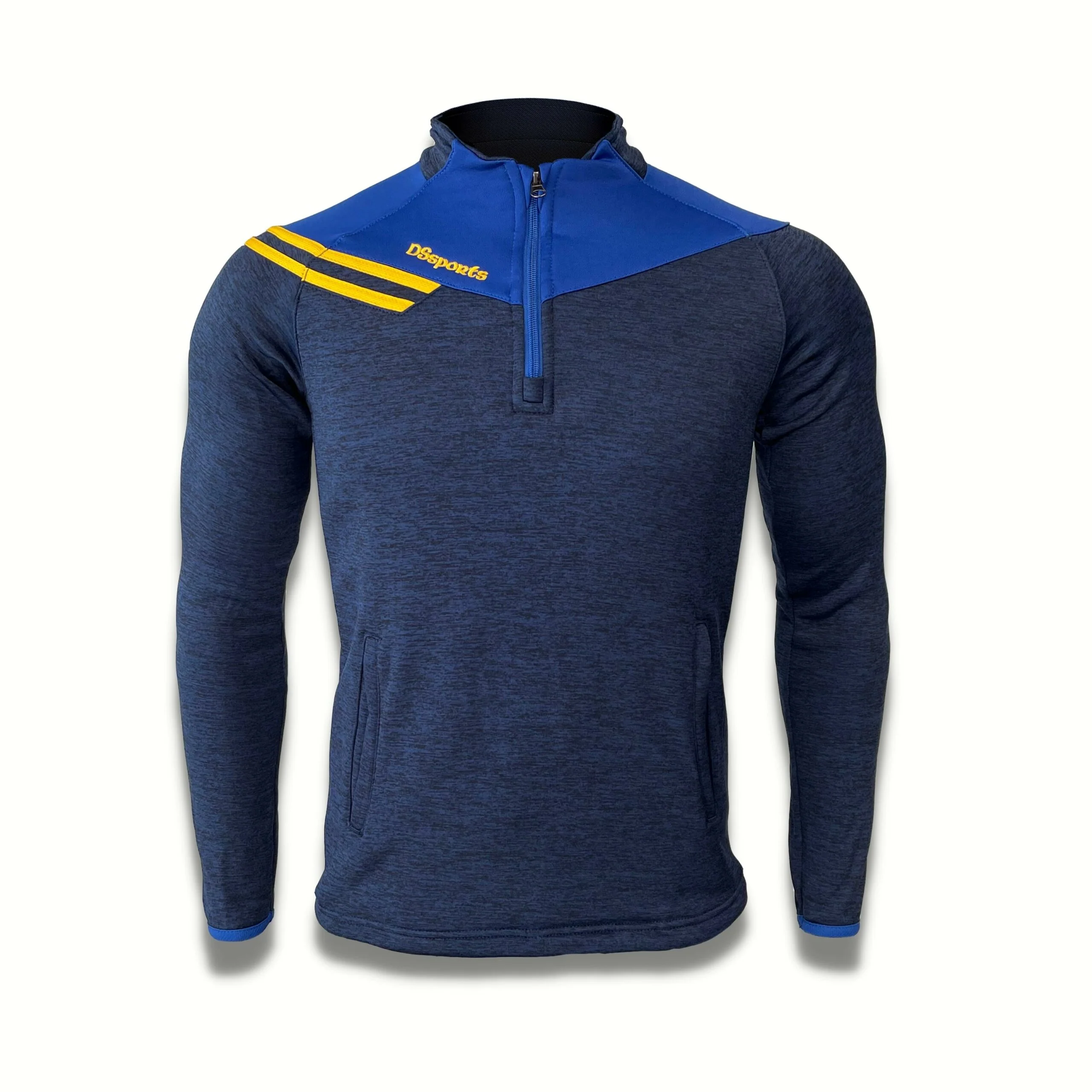 Razor Half Zip - Navy Melange / Royal / Amber - Image 4