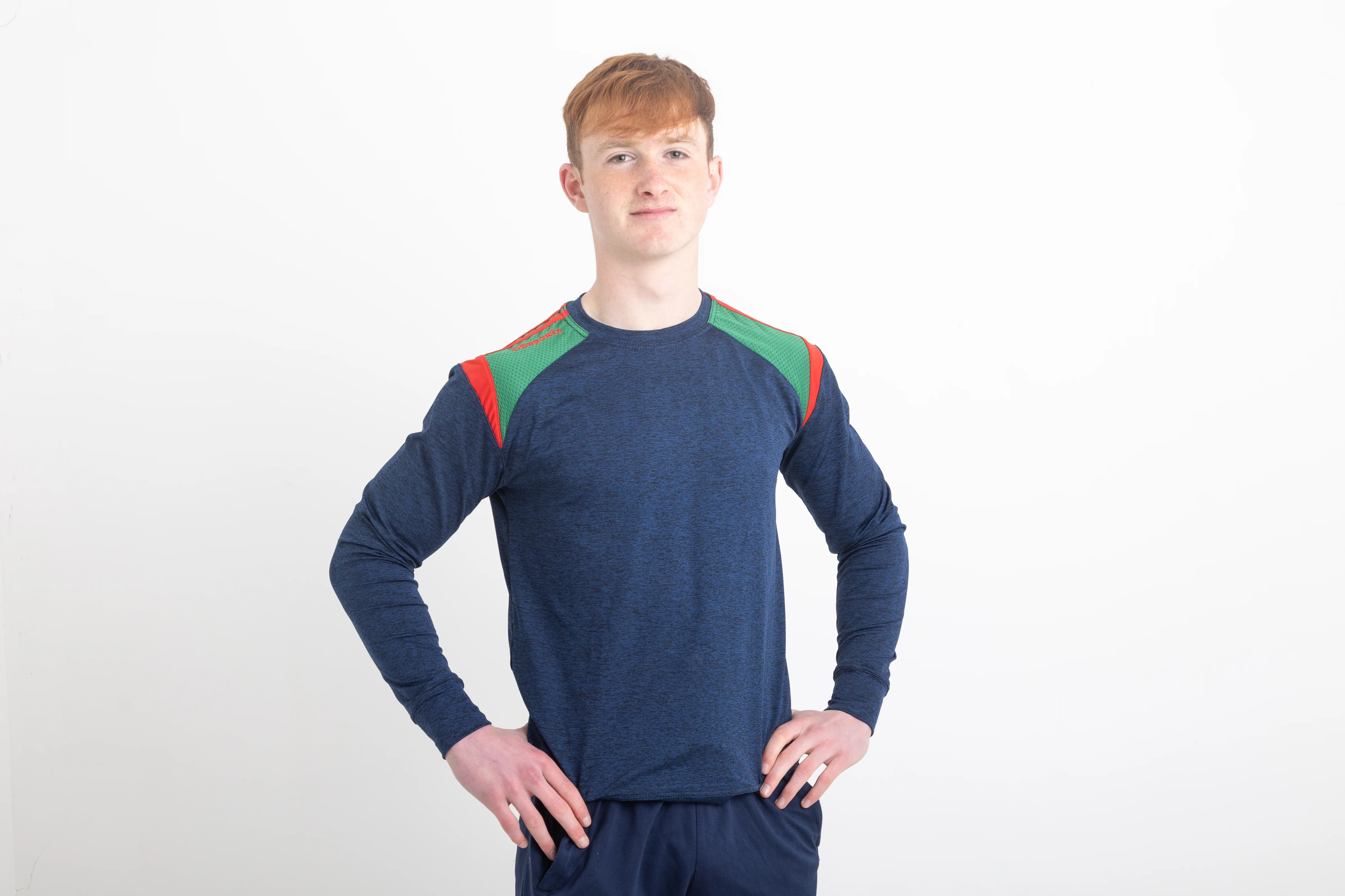 Strike Crew Neck - Navy / Green / Red - Image 3